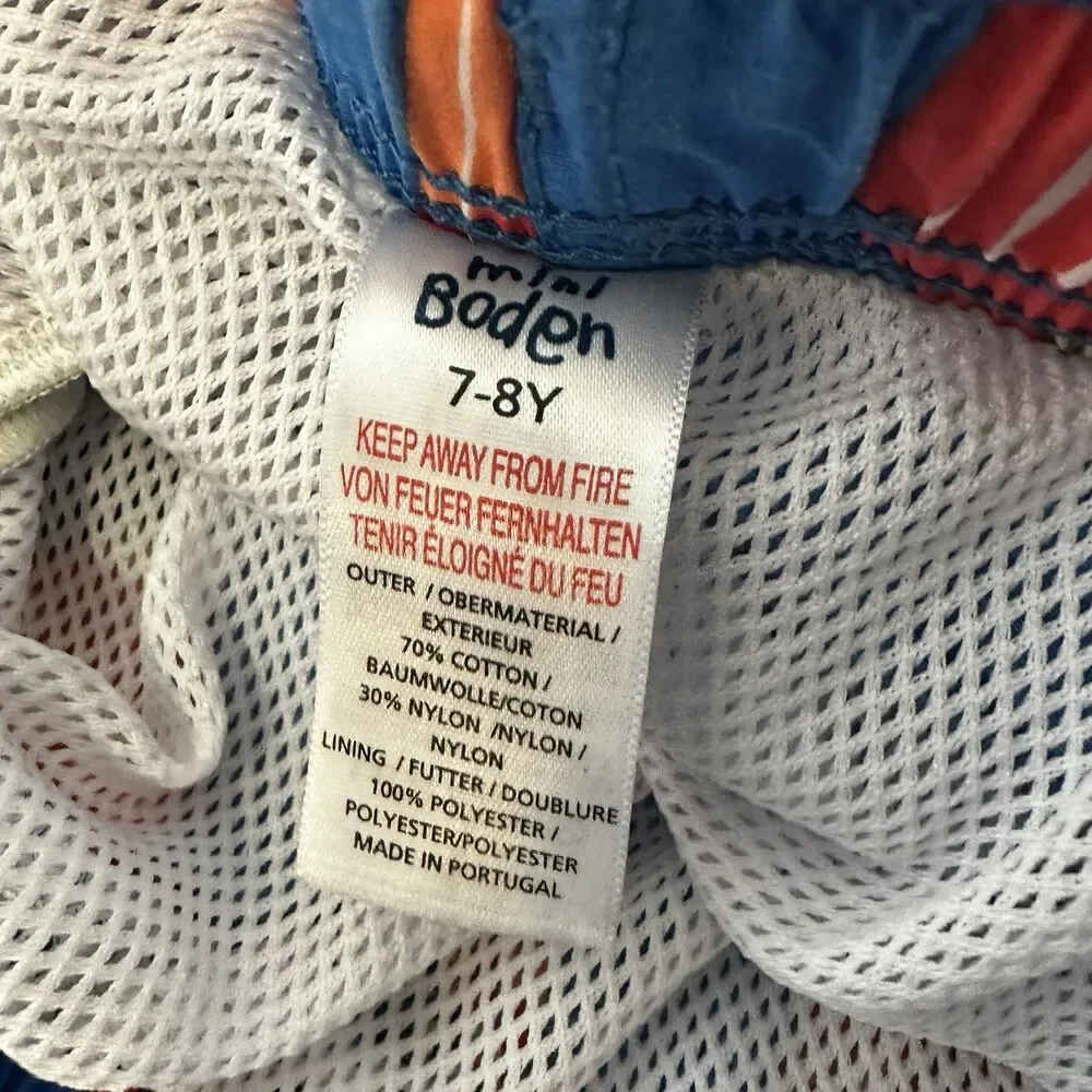 mini boden boys 7-8 Popsicle Swim Trunks‎ Longer Lined